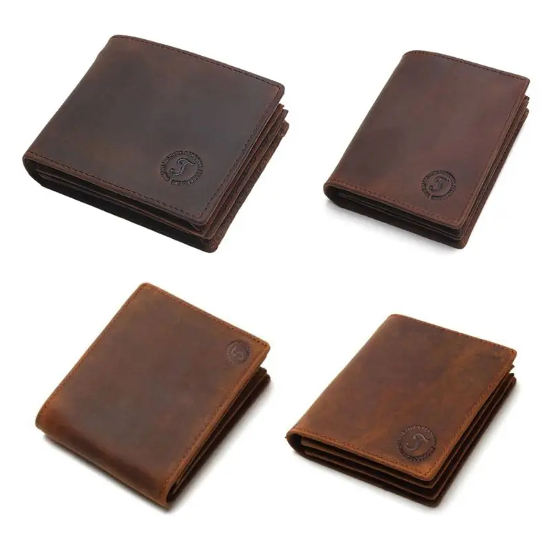 

Fashion Men's Bifold Leather Wallet RFID Blocking ID Credit Card Holder Billfold Purse Clutch