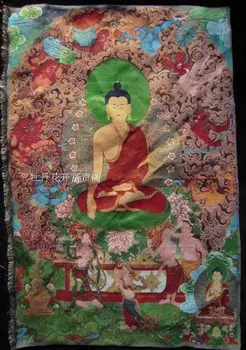 

Chinese Antique collection the Thangka embroidery Shakya Muni diagram /1