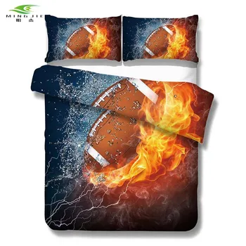 

New 3D North American Football 3pcs Bedding Set Luxury Duvet Cover Sets Rugby Quilt Cover Comforter Set Bed Cover 2 Pillowcase