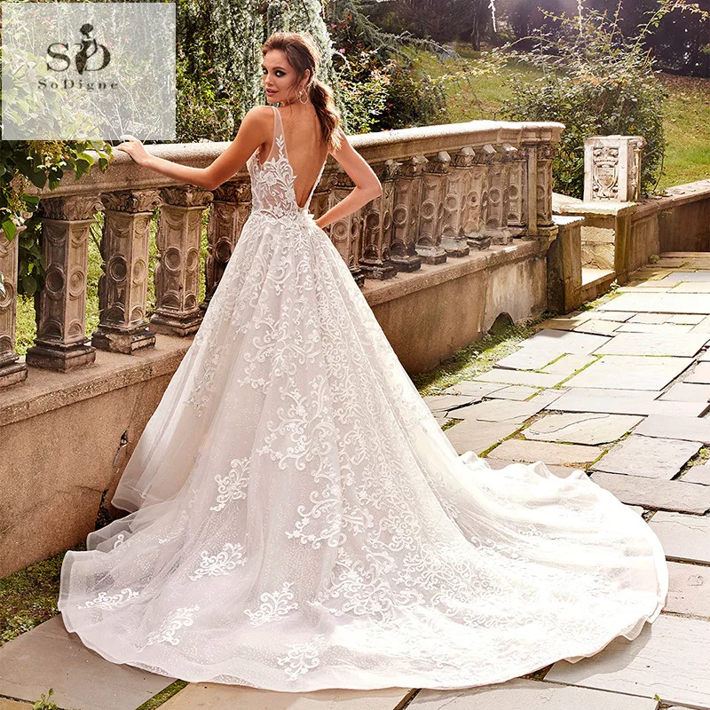 eve-of-milady-a-line-lace-v-neck-wedding-dress-33945833-1
