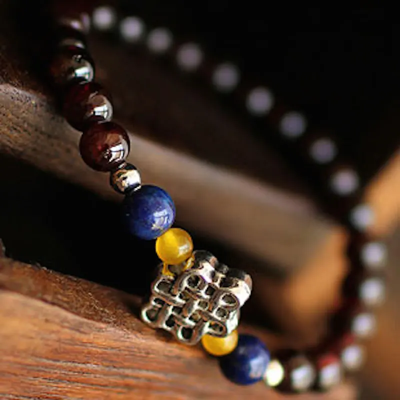Fashion Natural Stone 6mm Garnet Strand Bracelet Man Wine Red Beads Bracelets for Men Women Handmade Jewelry | Украшения и