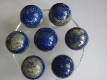 

464g 7 Natural LAPIS LAZULI Quartz Crystal Sphere Ball + stand