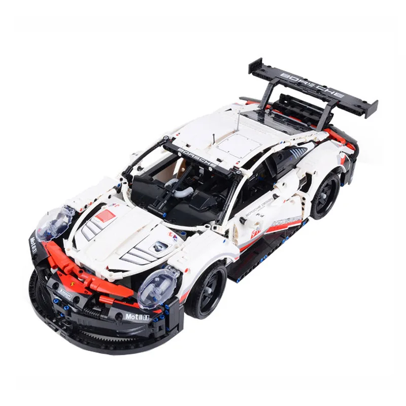 

Technic Series White Super Racing Car RSR Model Set Building Blocks Compatible Legoings Technic City Speed Champion Bricks Toys