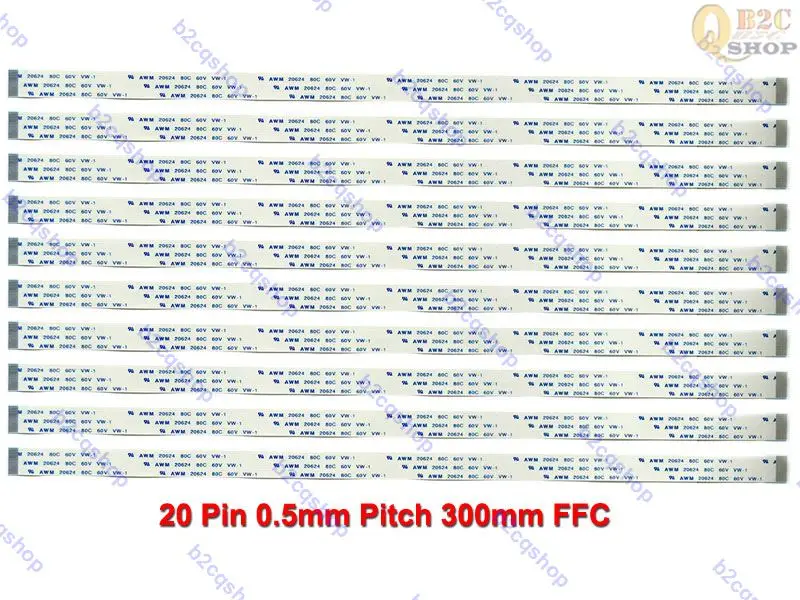 10 шт. 20-контактный 20 P 0 5 мм Шаг 300 лента питания FFC Гибкий плоский кабель прямой тип