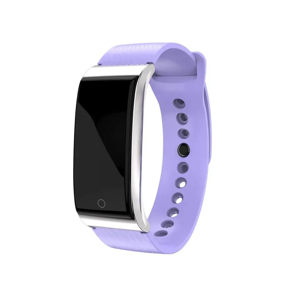 Мужские и женские спортивные Смарт-часы с браслетом, Часы Bluetooth, пульсометр, кровяное давление, кислородный монитор сна, шагомер, спортивные умные часы - Цвет: Фиолетовый