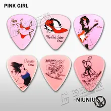 NNPICK durch IM Klassische Standard Form Rosa Mädchen Gitarre Pick Plektrum Vermittler Gauge 1,0mm