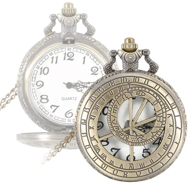 Unisex Pocket Watch Retro Steampunk Round Quartz Pocket Watch Roman Number Hollo Unisex Pocket Watch Retro Steampunk Round Quartz Pocket Watch Roman Number Hollo