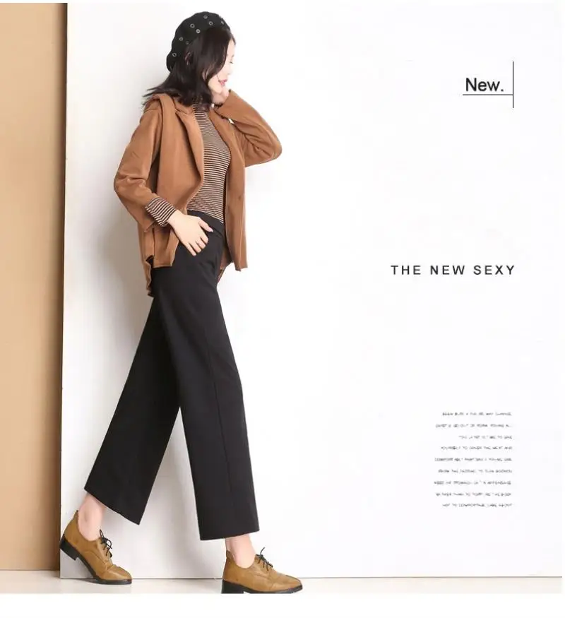 New 2 colors sexy high waist ninth pants bow elastic waist loose women's casual pants