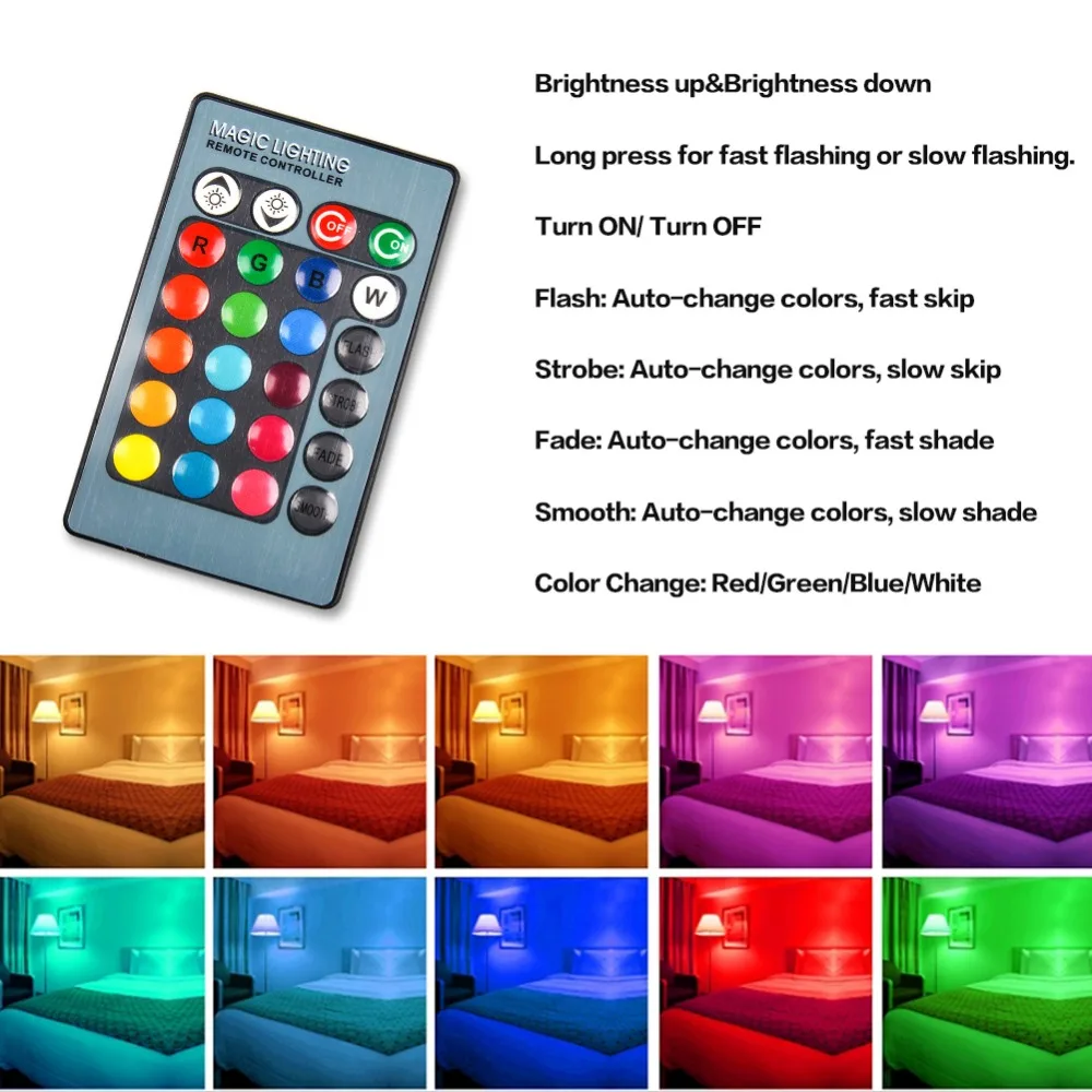 RGB светодиодный светильник E27 E14 6 шт. 3 Вт 5 10 цветной магический Точечный с