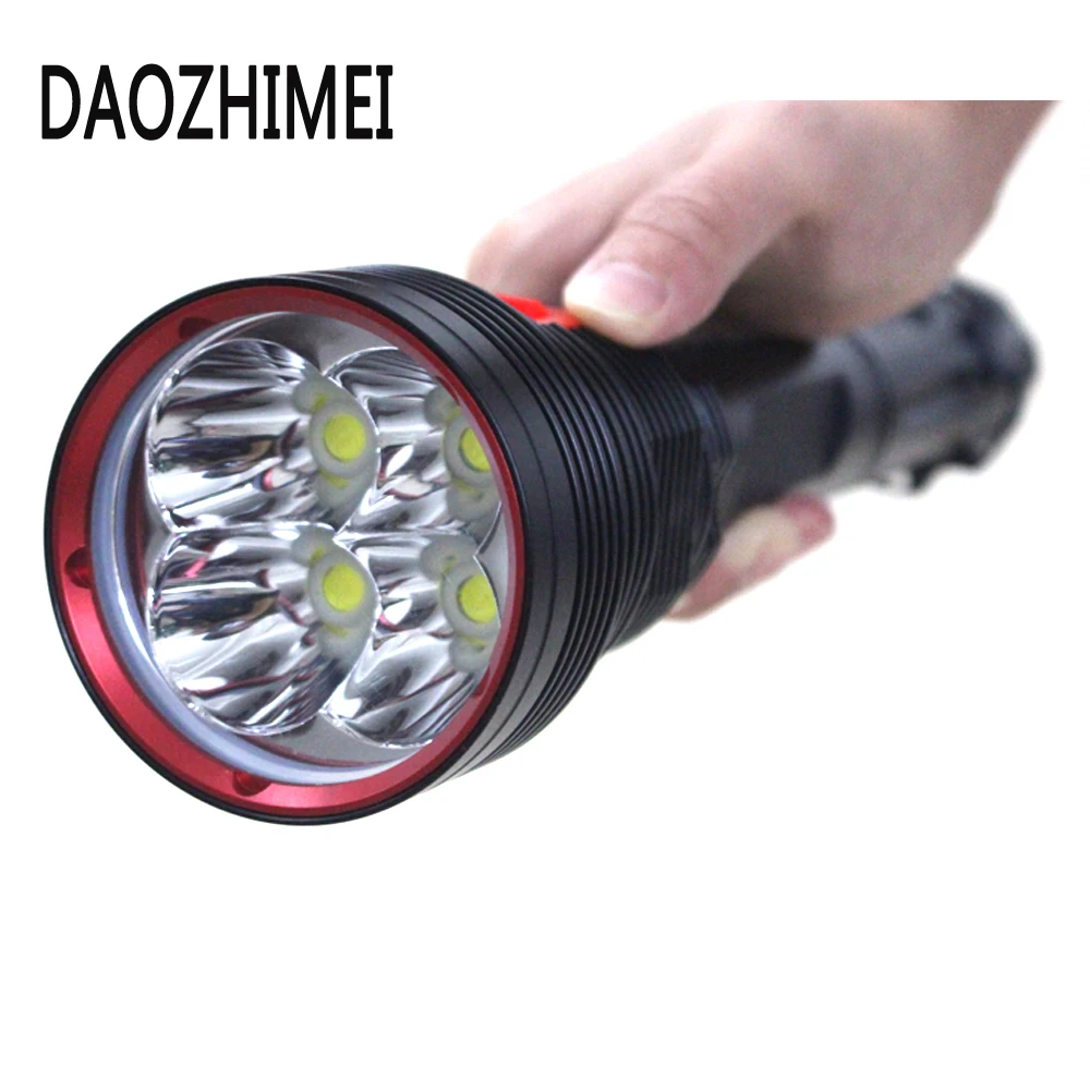 20000 Lumens 4*XHP70 Waterproof Scuba Diving flashlight powerful XHP70