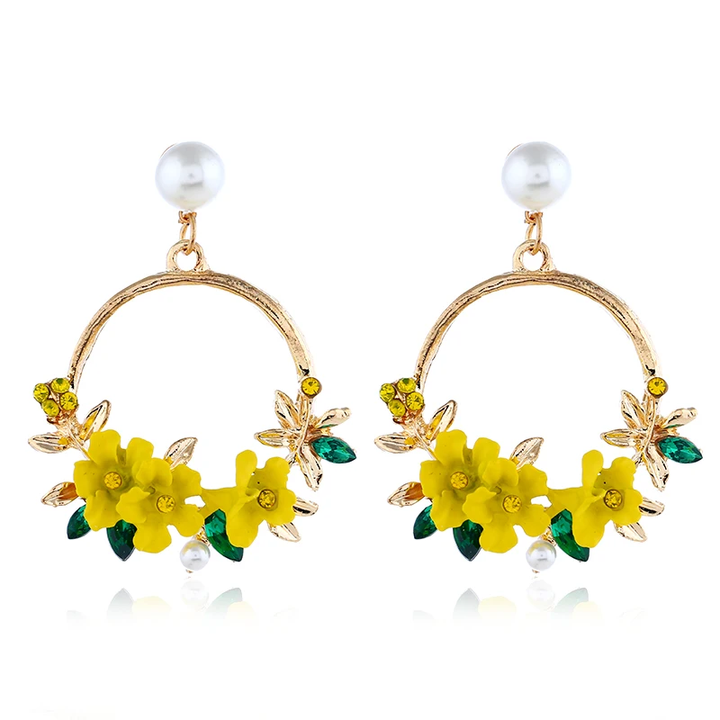 Flower Drop Earrings (2)