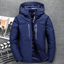 New White duck Down Jacket Men Winter wild trekking Warm Hood Detached Caulking Waterproof duck down parka coat Plus Size 3XL