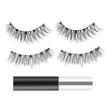 

3D Magnetic Natural Eyeliner Kit And Magnetic Eyelash Reusable Synthetic Fiber False Lashes Liquid Magnetic Eyeliner Lashes Set