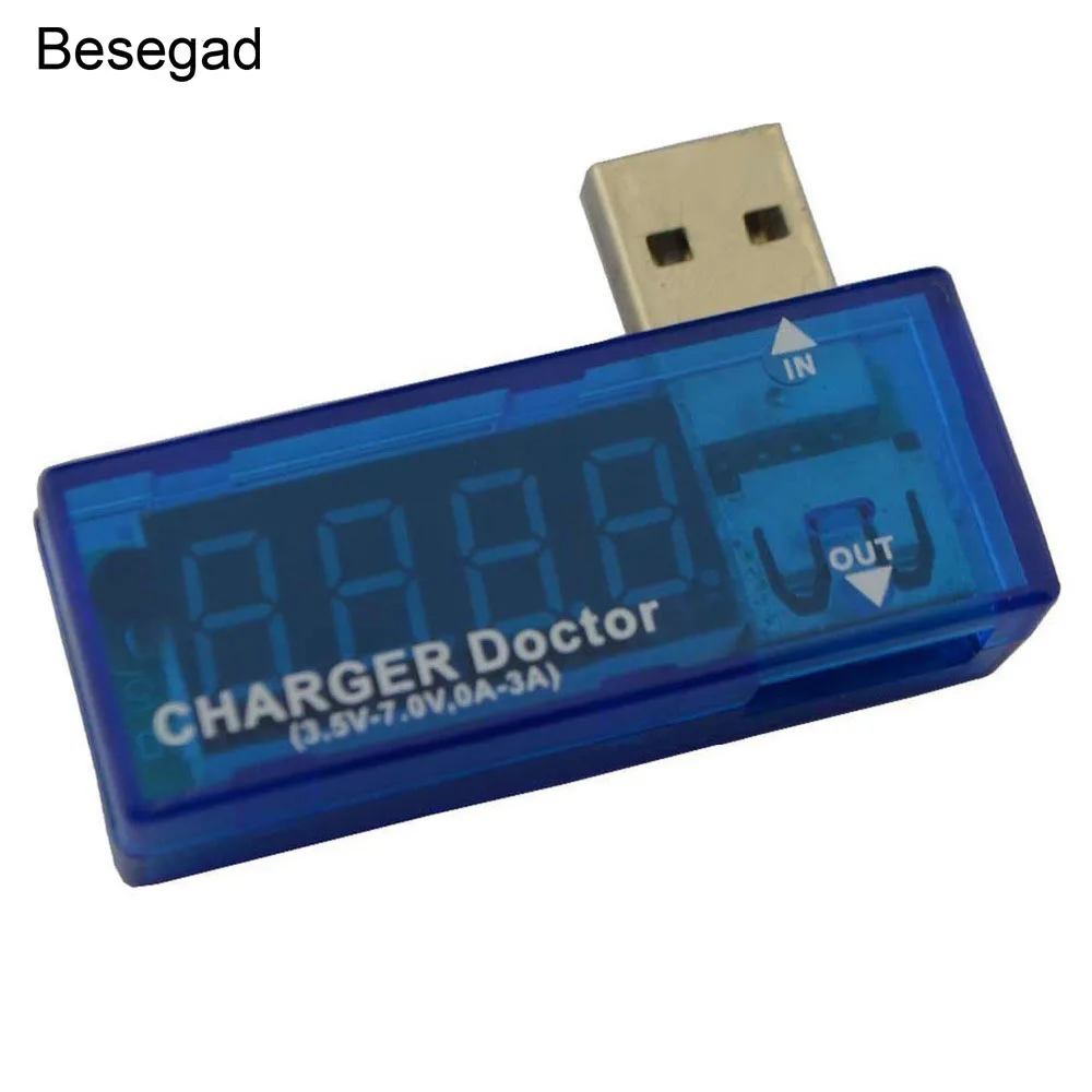 Besegad USB 2,0 инструмент для тестирования напряжения мультиметр Ампер Вольт измеритель мощности тест er монитор ридер для смартфонов зарядки состояние адаптеры