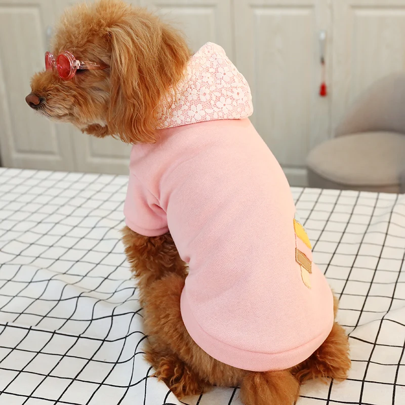 Одежда для домашних животных 2019 кружевное пальто мороженого теплые толстовки