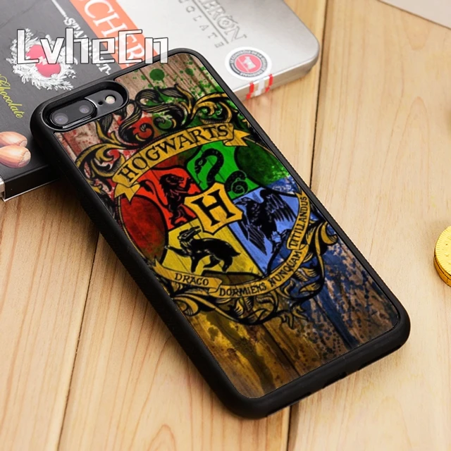 

LvheCn Harry Potter Gryffindor Hufflepuff Ravenclaw Slytherin Phone Case Cover For iPhone 5 6 7 8 X Galaxy S6 S7 edge S8 S9 plus