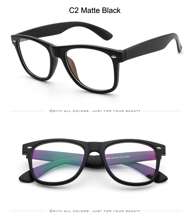 [EL Malus] Ретро очки с квадратной оправой для мужчин и женщин прозрачный объектив черный загар леопардовые оттенки брендовый дизайнер - Цвет линз: C2 Matte Black