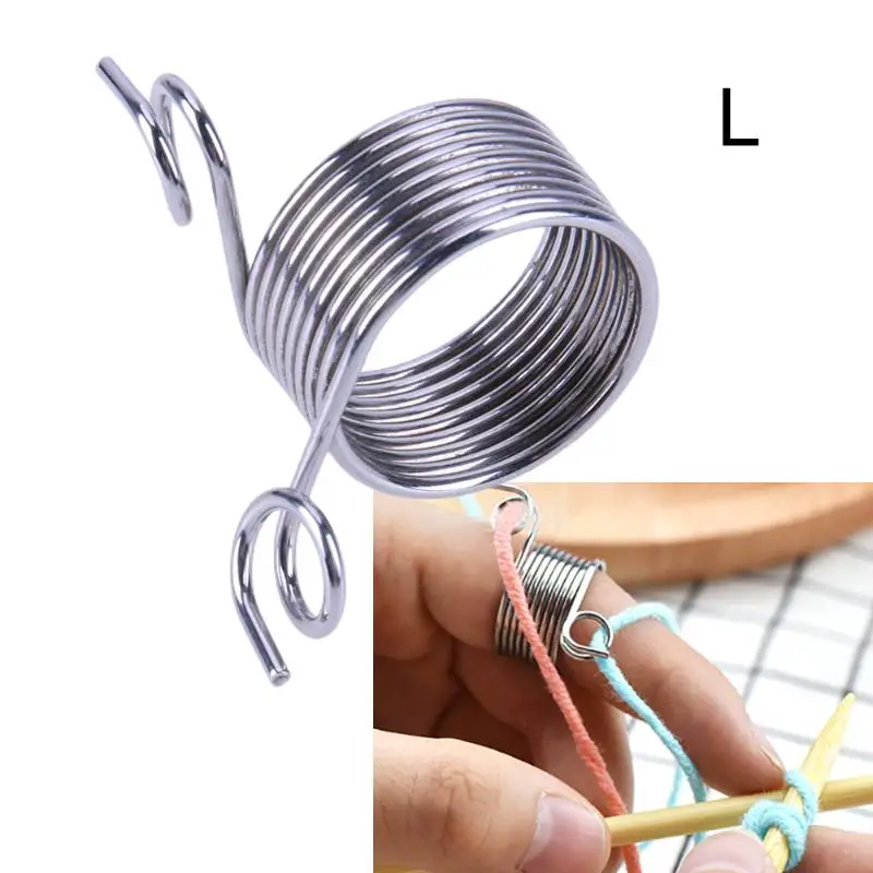 Вязальная нить ведущий инструмент DIY серебро из нержавеющей стали кончик пальца
