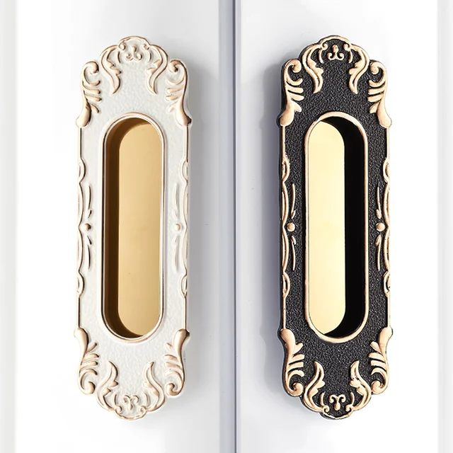 1pcs Cabinet Furniture Hidden Recessed Flush Pull Doors Drawer 1pcs Cabinet Furniture Hidden Recessed Flush Pull Doors Drawer Dark Handle Rural Korea European Sliding Door