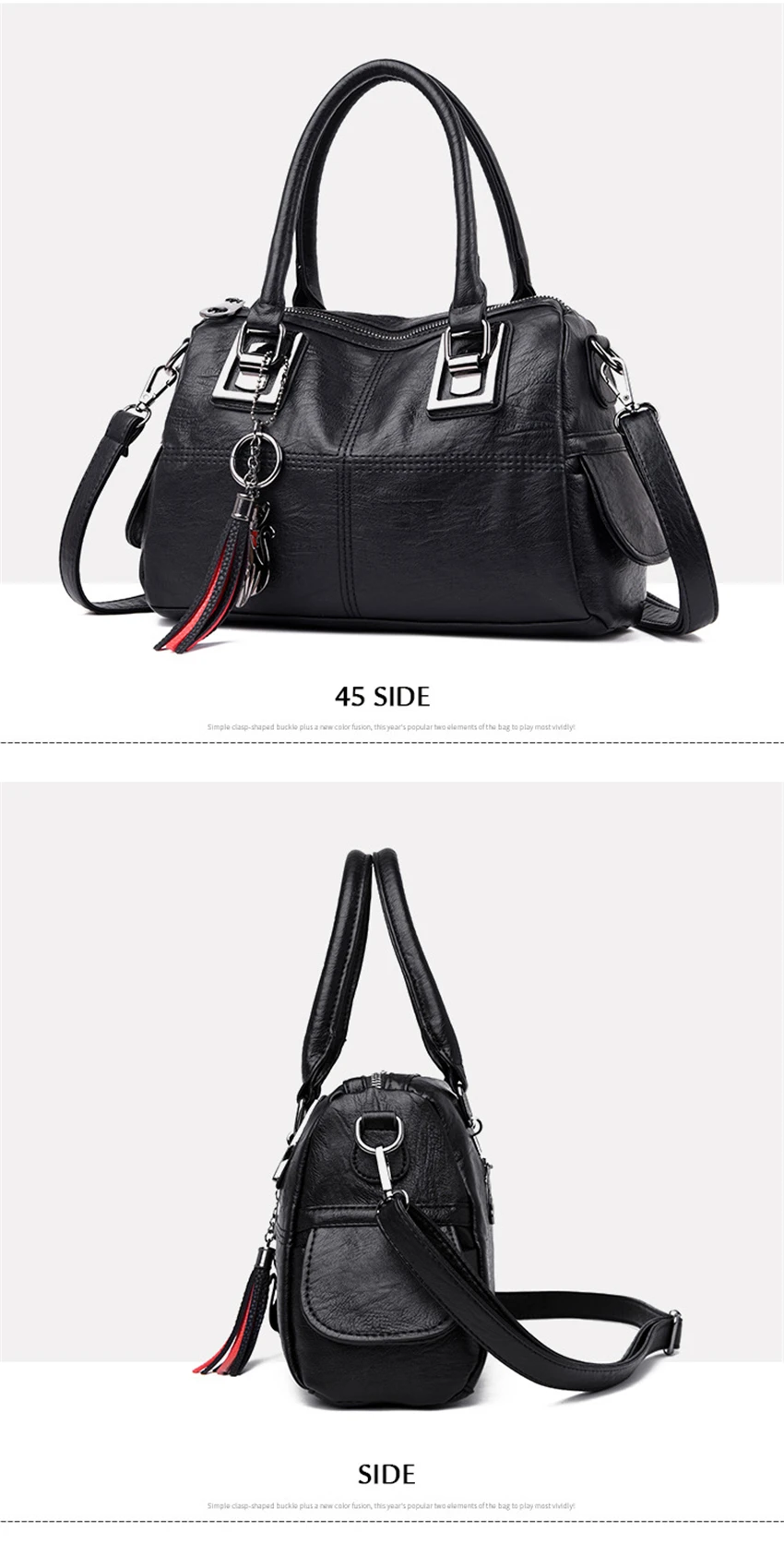 Marca feminina bolsas de couro de alta