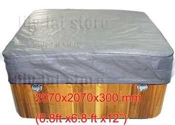 

hot tub cover cap and spa tub cover bag 2070x2070x300 mm (6.8 ft. x 8.7 ft. x 12 in.) vary shape and size can be cutomized