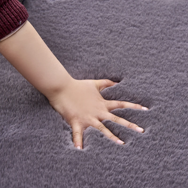 

Faux Thick Hair Fluffy Rug Soft Living Room Carpet Home Shaggy Bedroom Carpet Soft Coffee Table Fur Rug Kids Room Floor Mat