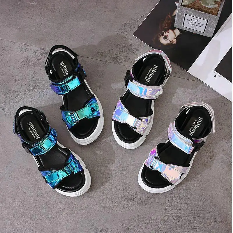 

Sexy Open-toed Women Sport Sandals Wedge Hollow Out Women Sandals Outdoor Cool Platform Shoes Women Beach Summer Shoes 2019 New