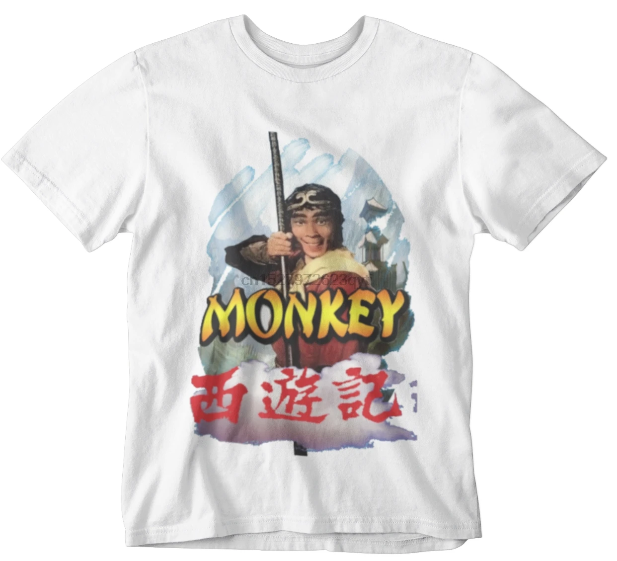 Monkey T-shirt Magic TV Classic Japanese Tales 70s 80s sandy pig princess retro | Мужская одежда
