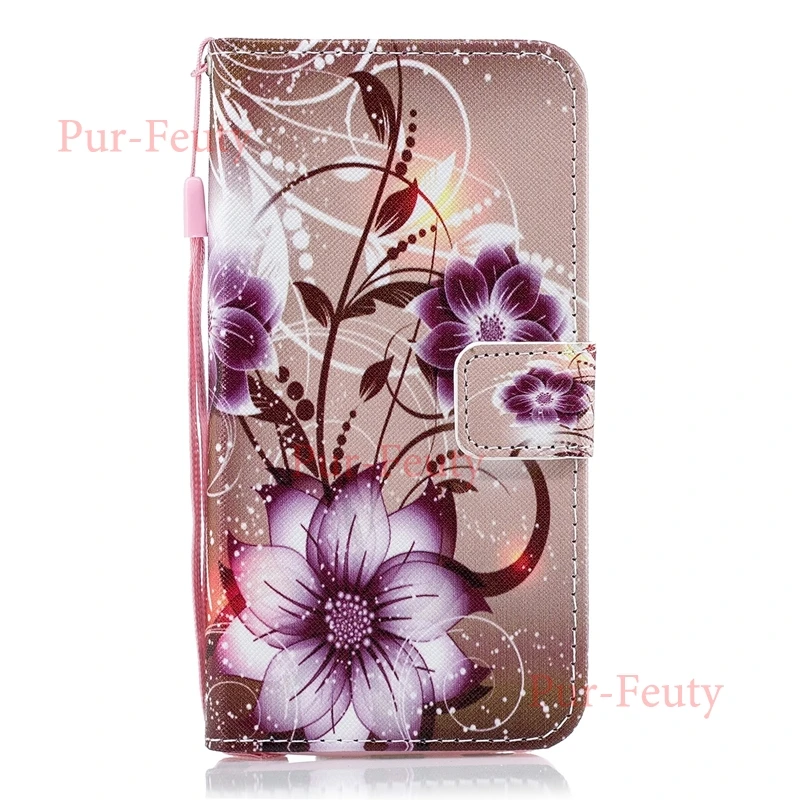 Милый мультяшный Чехол-бумажник для samsung Galaxy A10 A30 A20 A40 A 50 A70 M10 M20 M30 S10e S 10 Plus кожаный флип-чехол с подставкой - Цвет: Lotus
