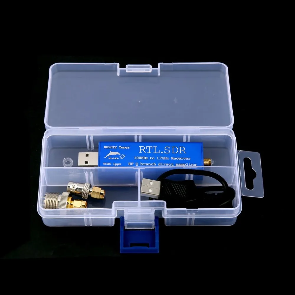 

100KHz-1.7GHz Full Band RTL.SDR Upconverter USB Tuner Receiver 2832U+R820T Radio Software Defined Radio Tuner Receiver