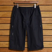 Летние новые повседневные свободные мужские шорты-бермуды больших размеров с несколькими карманами