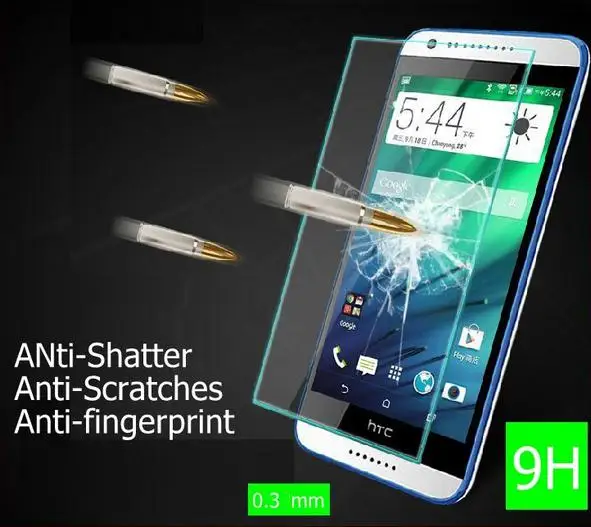 

0.26mm 9H Premium Tempered Glass For HTC Desire 320 516 510 526 610 616 628 630 820 825 530 826 One M8 M9 M7 Mini M4 A9 S9 Case
