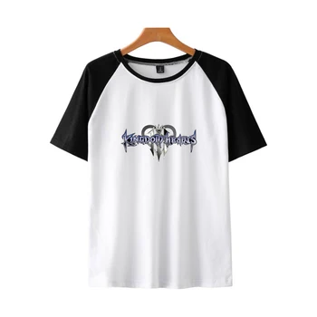 

Kingdom Heart Printed Shoulder T-Shirt Unisex Summer Short Sleeve T-Shirt Casual Personality Trend Stitching Top