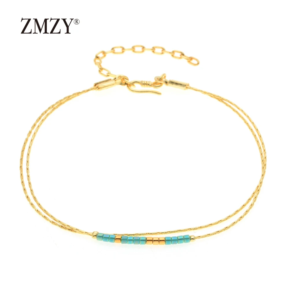 ZMZY Boho золотой браслет-цепочка Женский Нежный изящный Регулируемый тонкий свадебный браслет ювелирные изделия подарок браслеты дружбы - Окраска металла: as picture