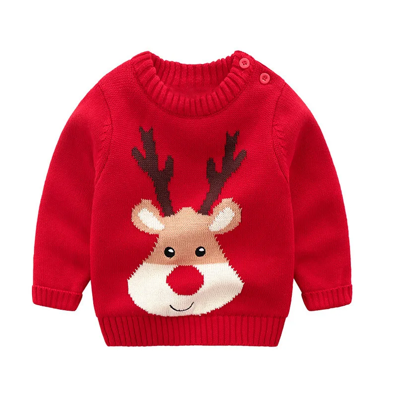 

Christmas Girls Sweater Winter Baby Girls Clothes Long Sleeve Reindeer Warm Outerwear Baby Boy Sweater for 1-3 Years D1014