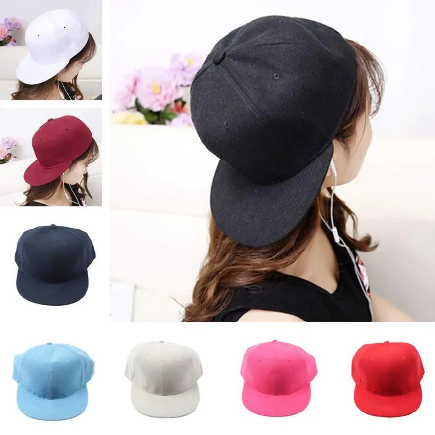 

Fashion Women Men Adjustable Baseball Cap Solid Snapback Hat Hip-Hop Cap Shade Plain color light baseball cap