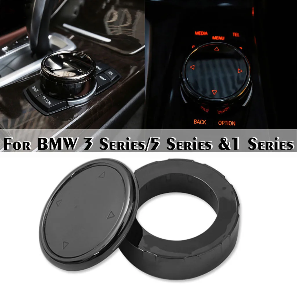 Car Big Multi Media Knob Cover Trim Black Button For BMW F10 F20 F30 iDrive High Quality 2.0