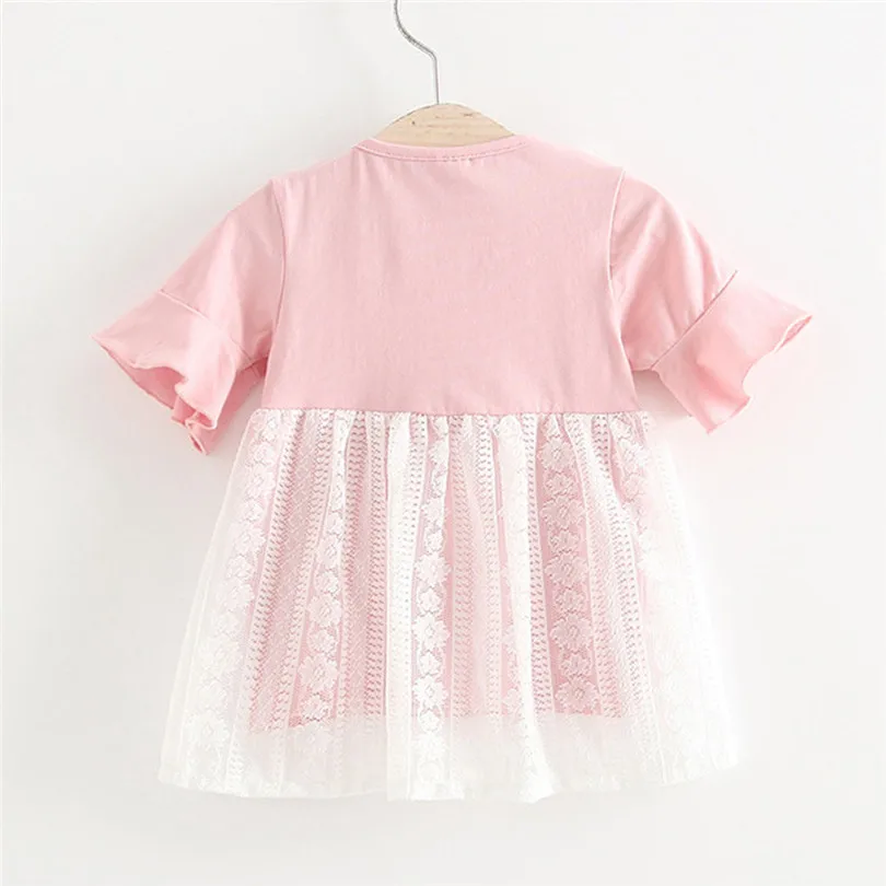 2019 New cute Toddler Kids Baby Girl Lace Flower Princess Tulle Dress Clothes Outfits baby show gifts (4)
