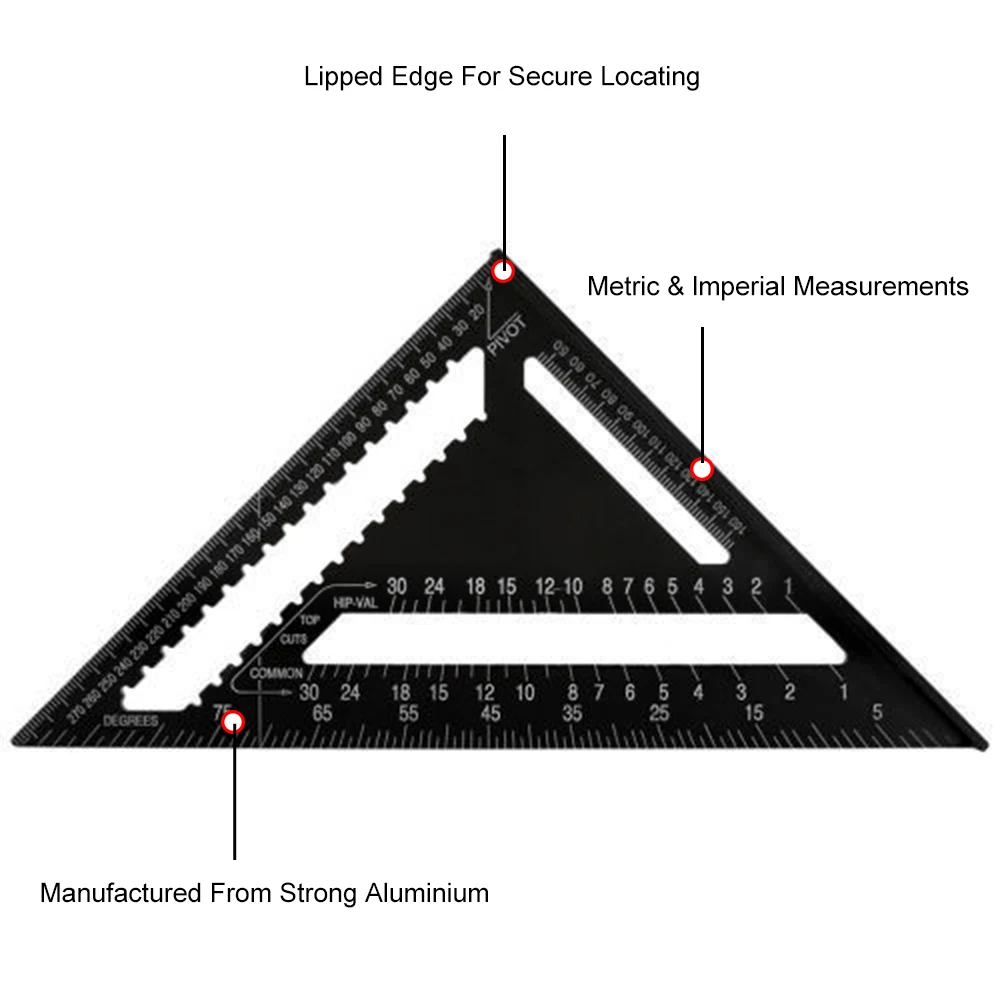 12 дюймов Треугольники линейка; Деревообработка квадратный макет измерительным ProtractorTool измерения Деревообработка измерительные приборы угломеры