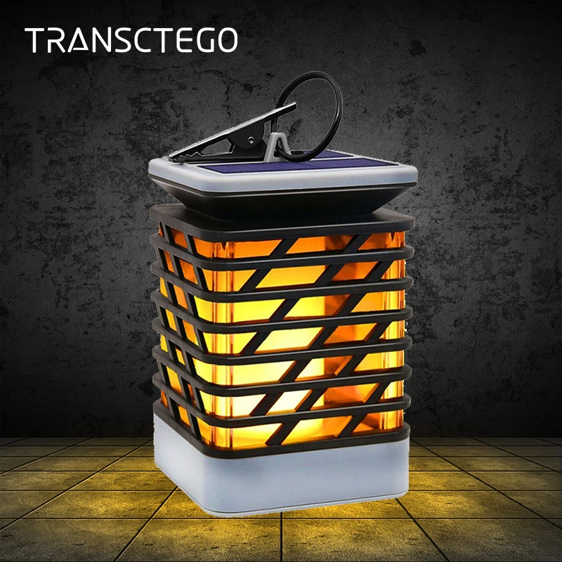 Led Solar Light Lantern Hanging Lamp Outdoor Flickering Solar Power