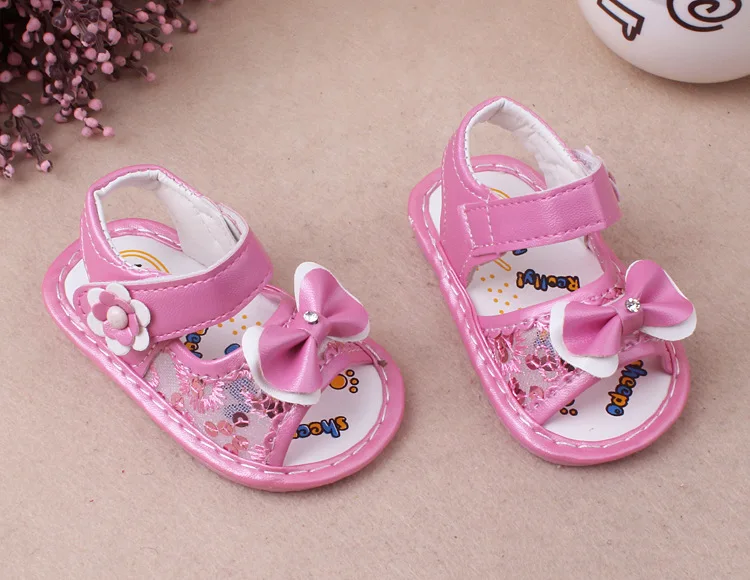 Для маленьких девочек детские сандалии модная детская летняя обувь для детей для маленьких девочек кружевной бант круглый открытый носок босоножки принцессы