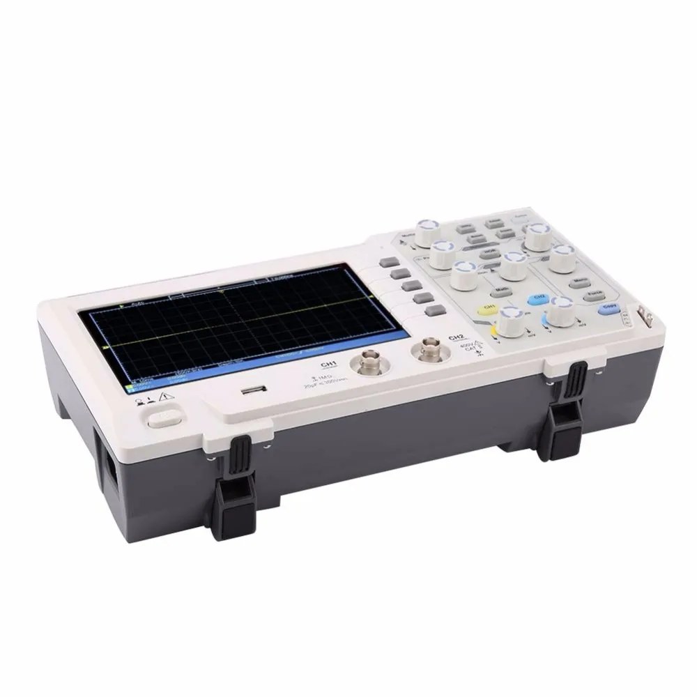 Цифровой осциллограф SDS1022 DS1022 7 дюймовый ЖК дисплей 2 канальный цифровой 20 МГц 100 240