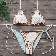 

2018 swimsuit push-up bathing suits women lace thong bikini sexy black bikini brazilian women's swimming suit woman swim suit