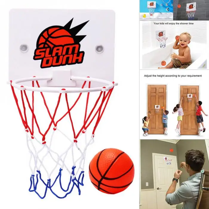 Недавно Дети щит с кольцом для мини-баскетбола игрушки сосать настенный стенд с насосом набор спортивных игрушек FMS19