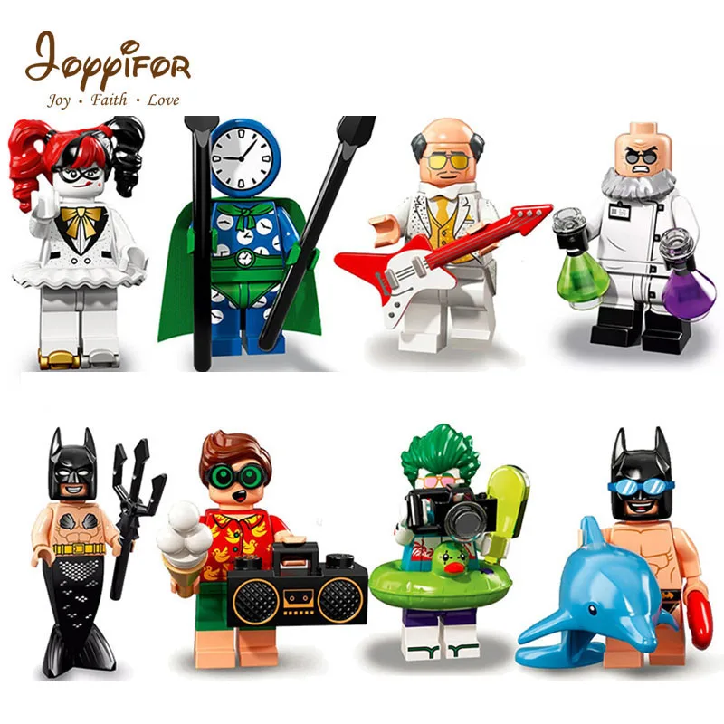 

2019 New Lot Compatible Joker block Quinn docter music boy time man Robin Dr.Hugo Best Gift To Children