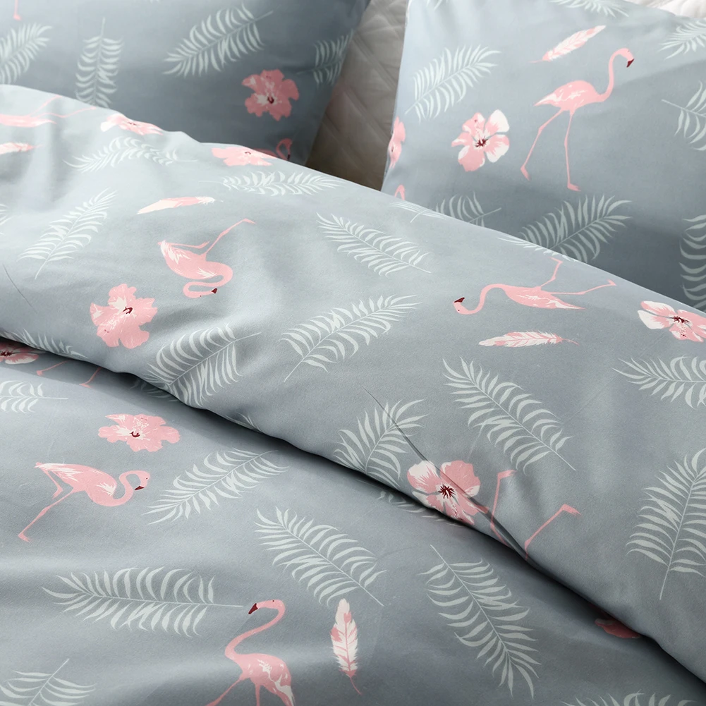 Набор пододеяльников для пуховых одеял в стиле барокко с рисунком фламинго, набор пододеяльников в американском стиле, набор пододеяльников, наволочка, набор постельного белья