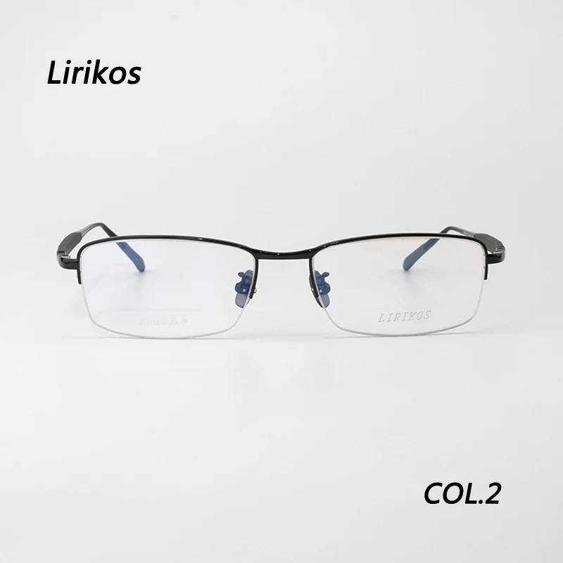 

Pure Titanium Anti-Corrosion Business Men Reading Half Frame Glasses Reading Clear Eye Lens male Spectacle Eyewear Accessories
