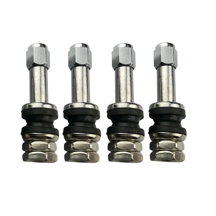 

Car-styling CARPRIE 4 PC TR48E Flush Mount Metal/Chrome Tire Valve Stems High Pressure dropship 6.21