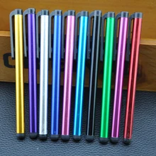 Free Shipping 50pcs/lot Color Aluminum Alloy Capacitive Touch Screen Stylus Pen Tablets Smart phones Pens School Home Supplies stylish aluminum alloy stylus pen for capacitive touch screen golden