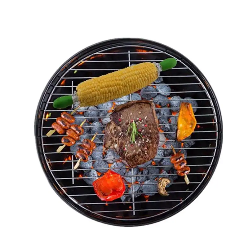 8PCS Heat-Resistant Corn Forks Corn On The Cob Holders Stainless Steel BBQ Prongs Skewers Forks Picnic Barbecue Kitchen Tool